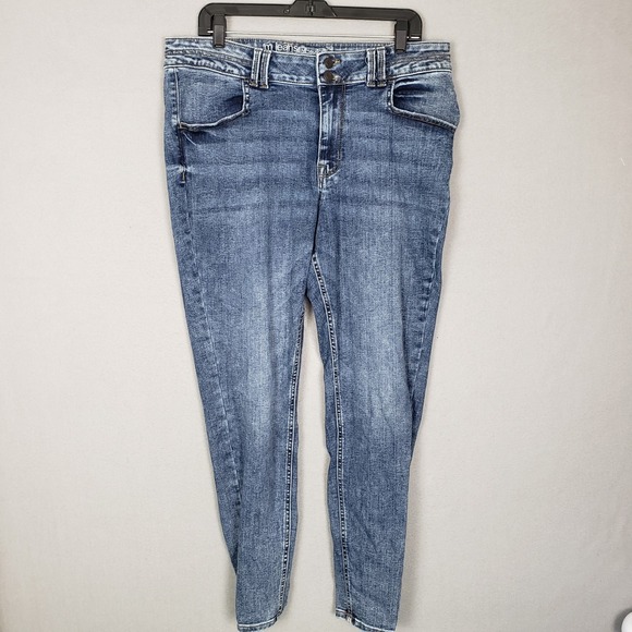Maurices Denim - Maurices M Jeans Size 14W Mid-Rise Skinny Jeans Stretchy Denim Dark Wash Classic